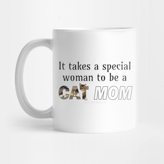 It takes a special woman to be a cat mom - Somali abyssinian cat long hair cross oil painting word art by DawnDesignsWordArt